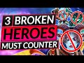 3 MOST BROKEN HEROES that are EASILY COUNTERED - Counter Picking Tips - Dota 2 Guide