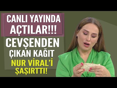 Canlı yayında açtılar! Cevşenin içinden çıkan kağıt Nur Viral'i şaşırttı!