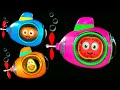 Underwater world  watermelon and funky fruits  baby sensory dance party kids songs  animation