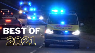 BEST OF AMBULANCES 2021! - HART CONVOY, Unmarked Doctors &amp; EMS Responding with sirens!