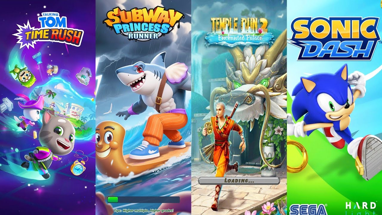 Talking Tom Time Rush Vs Subway Princess Vs Temple Run 2 Vs Sonic Dash