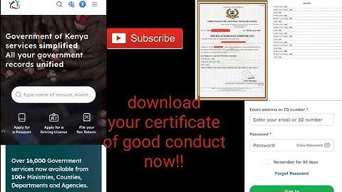 How to Download your Certificate of Good conduct from ecitizen