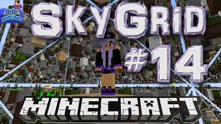 Minecraft SKYGRID #14 - Wolf Spawner and Death By Zombie!