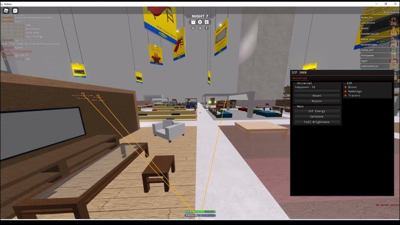 Roblox Scp 3008 Script (Full Brightness, Infinite Energy, ESP) YouTube