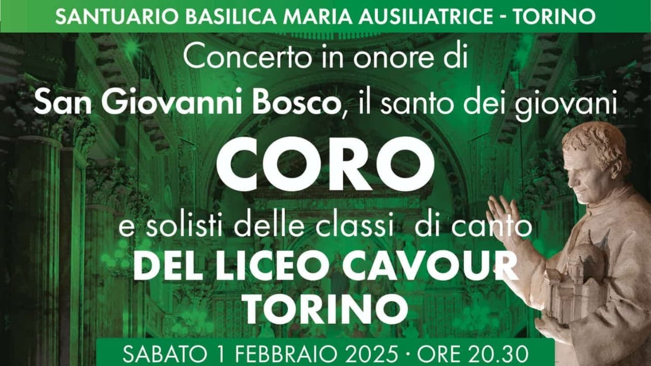 Concerto in onore di don Bosco, Coro del Liceo Cavour di Torino | Basilica Maria Ausiliatrice Torino