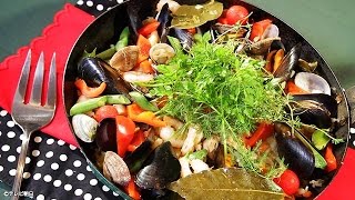 シーフードとチキンのパエリアPaella of seafood and chicken(1)【うるおいレシピ】
