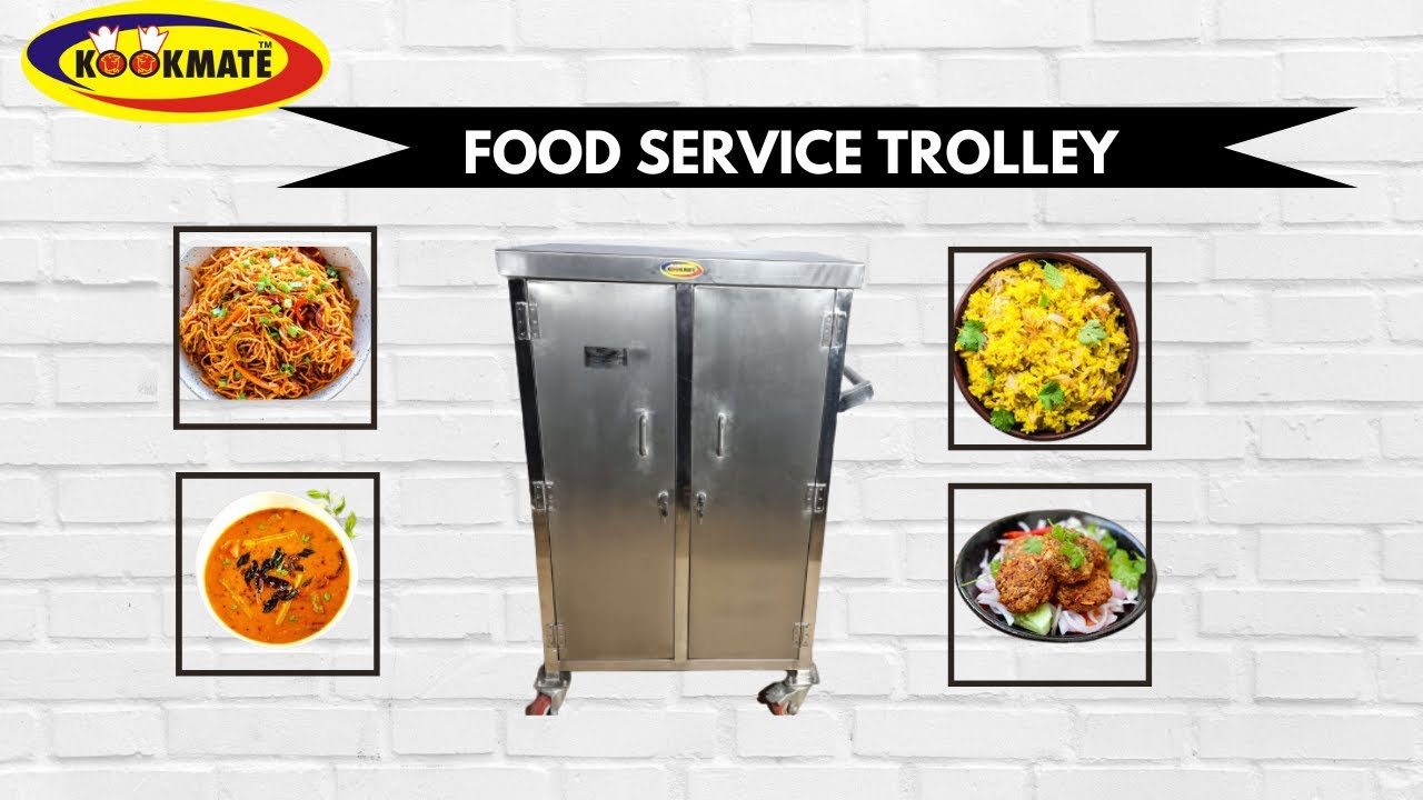 Mobile Steel Food Service Trolley Food warmer Optional hotel Kitchen