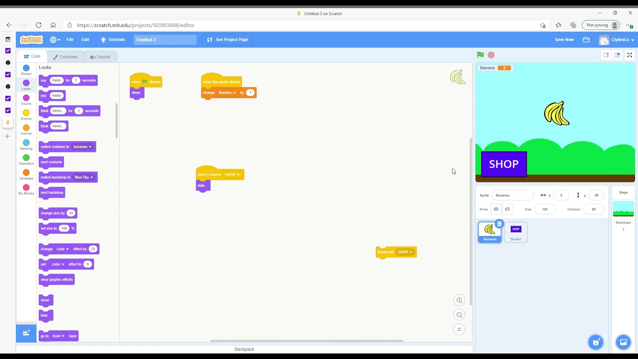 How to make a clicker game on scratch under 10 minutes. - YouTube