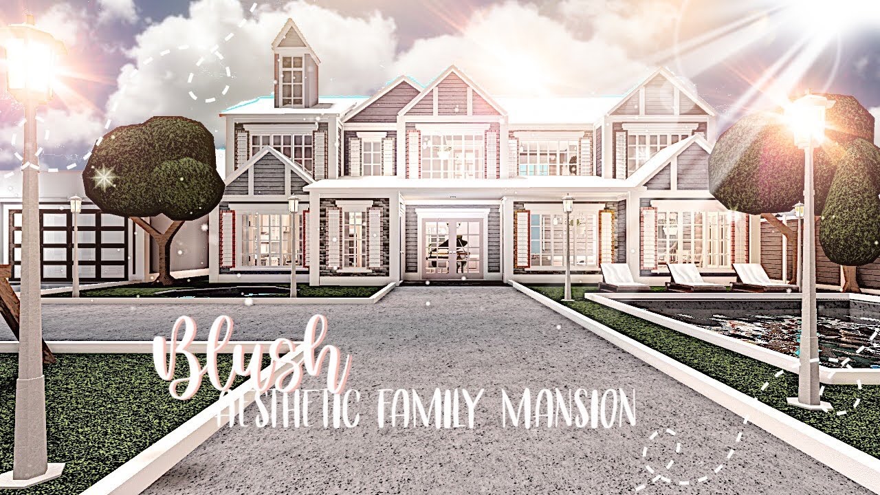 ROBLOX | Bloxburg: Colorful Floral Blush Aesthetic Eco Family Mansion ...
