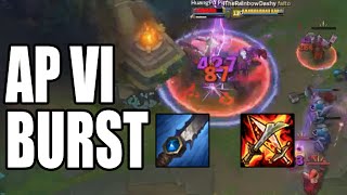 Full AP Vi Jungle | INSANE BURST DAMAGE WTF | League of Legends (6.10 patch)
