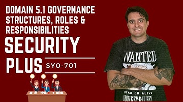 SECURITY PLUS COURSE 2024: Domain 5.1 Governance Structures & Roles/Responsibilities - SY0-701