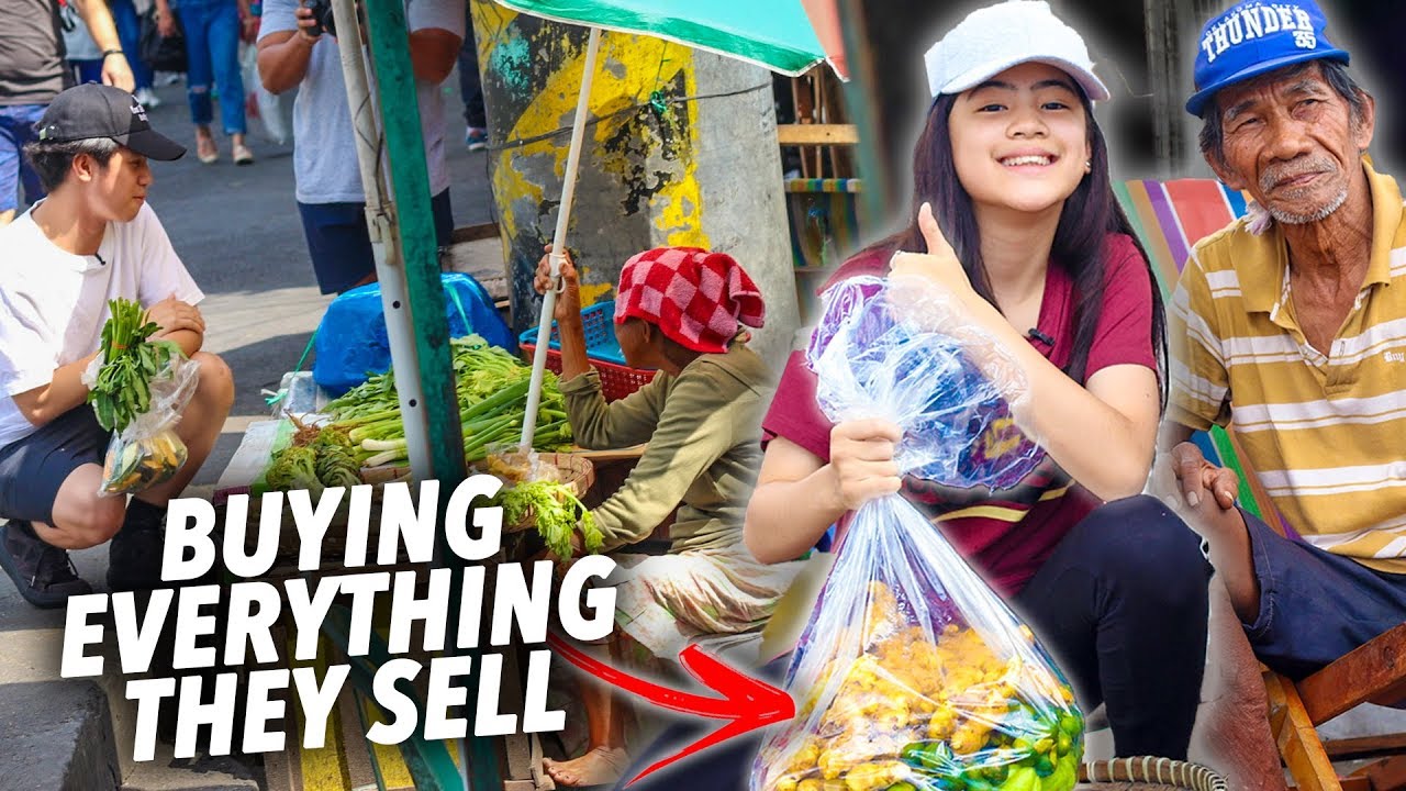Buying EVERYTHING They Sell, if they give one FREE!! (Palengke) | Ranz and Niana - YouTube