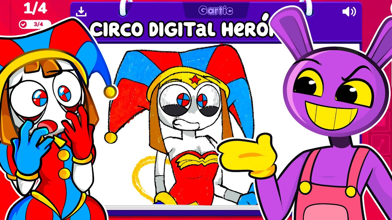 Jax e Pomni viraram SUPER-HERÓIS no Gartic Phone