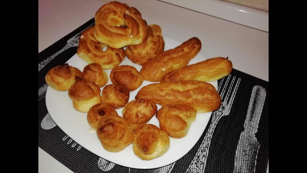 Заварное тесто для эклеров,  профитролей и крем