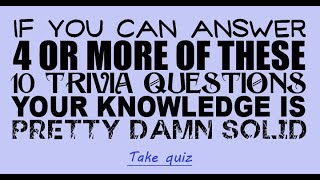 Mixed Knowledge Quiz