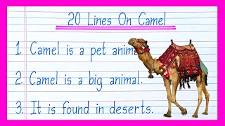 20 lines on Camel in english/Essay on Camel in english/Camel essay in english