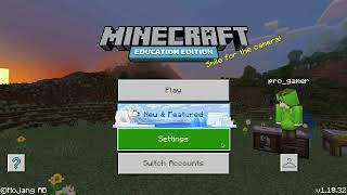 How to Get Experimental Game-play Enabled In Minecraft (education edition)