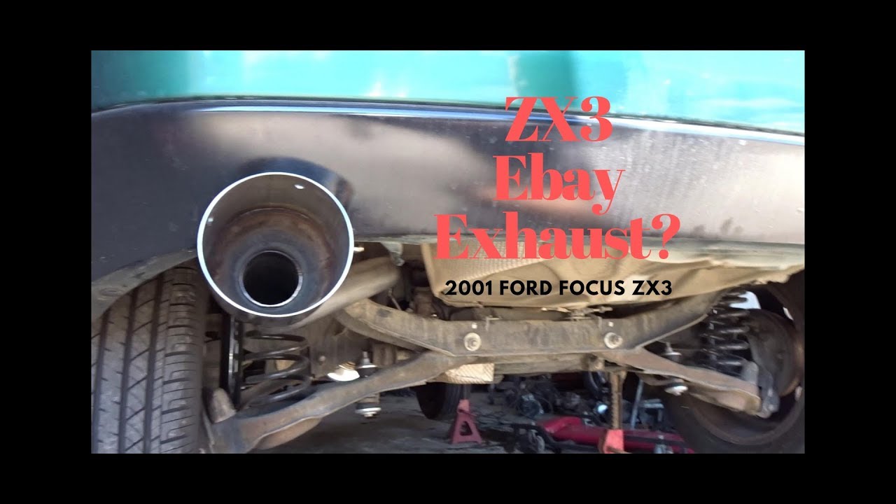 2001 Ford Focus ZX3 Ebay Exhaust install - YouTube