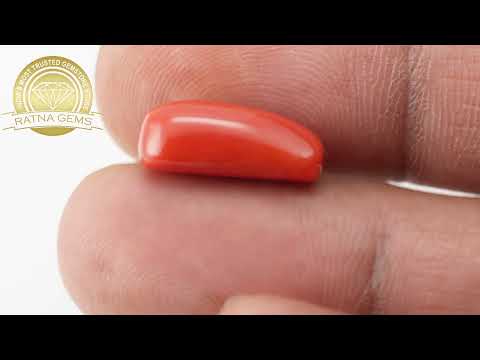 Product Video for: Moonga Stone (Red Coral) 7.32 Ratti (6.66 Carat) - Italian