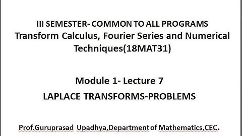 VTU TFN 18MAT31 M1 L7 INVERSE LAPLACE TRANSFORMS PROBLEMS