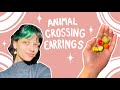 making animal crossing fruit earrings!