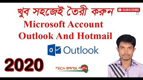 How to create Outlook Hotmail and Live  Account 2020 Bangla Tutorial