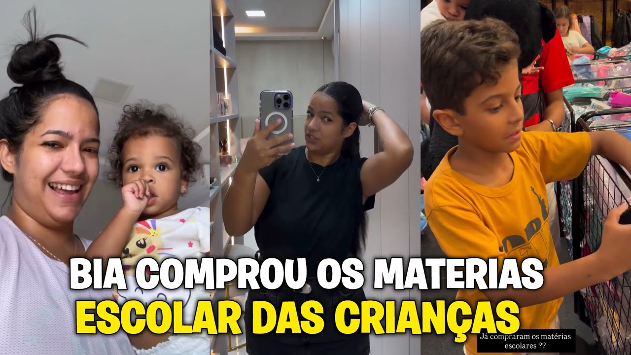 BIA CHAGAS FOI COMPRAR OS MATERIAS ESCOLARES DAS CRIANÇAS 📚