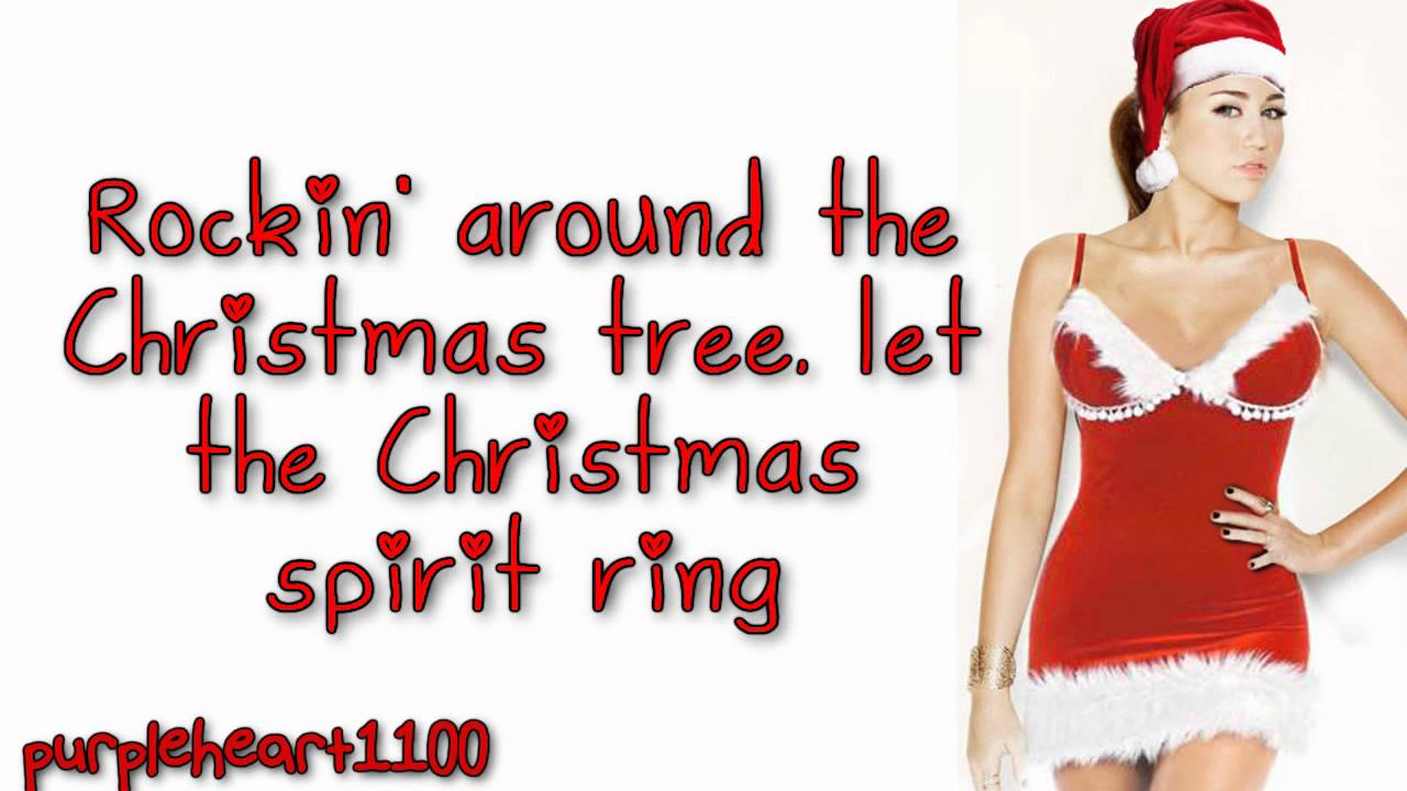 Miley Cyrus - Rockin' Around The Christmas Tree - Lyrics & Download - YouTube