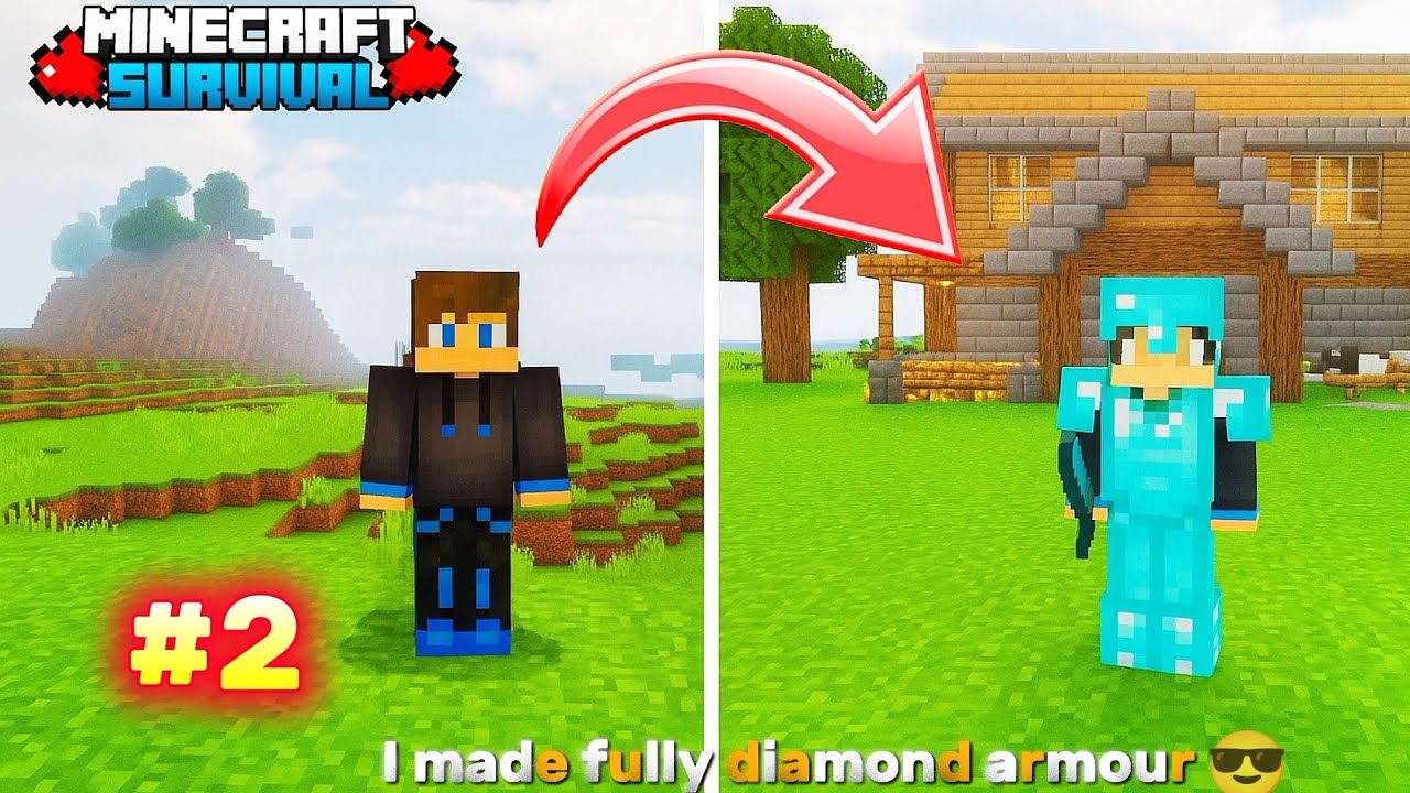 I made a fully diamond armour 😎 in Minecraft pe | minecraft pocket ...