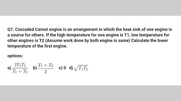 The Problem of Cascaded Carnot Engine - A Problem of Indian Joint Entrance Exam 2020