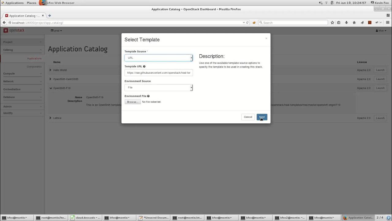 Prototype OpenStack Global App Catalog Horizon UI YouTube