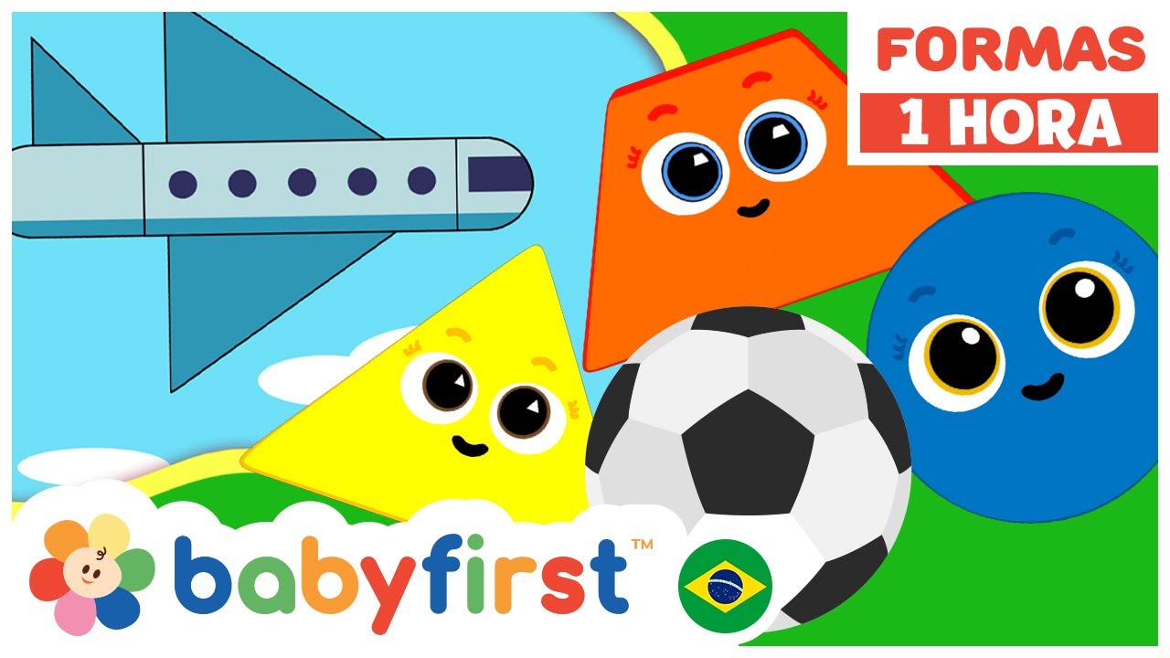 Vídeos Educativos | Aprenda formas geométricas | Futebol | Avião e muito mais | 1 Hora | Baby First