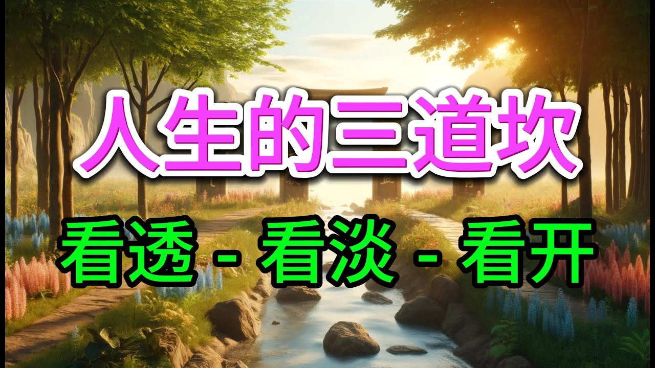 人生三道坎:学会看透,看淡,看开,走向幸福之路 | 人生之旅 - YouTube