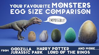 Your Favourite Monsters Egg Size Comparison 2024 - Godzilla-Mothra