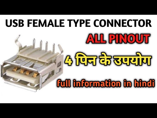 Styrke tønde sandhed usb connector full pinout || how to work usb connector || usb female type A  - YouTube