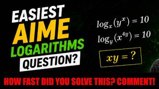 2024 AIME I Q2 | ๐ง Easiest AIME ๐คโLogarithms Question (100% Trick Inside!)
