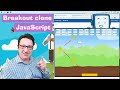 Breakout clone in JavaScript | Build games with codeguppy.com and p5.js API