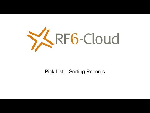 Pick List - Sorting Records