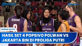 Hasil Set Keempat Voli Putri Jakarta Popsivo Polwan vs Jakarta BIN di Proliga 2024