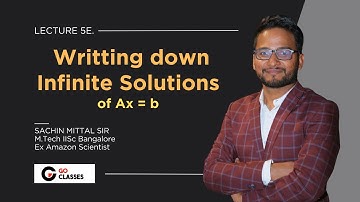 5e. Understanding Parametric form of Solution of Ax = b |  Infinite Solutions | Linear Algebra