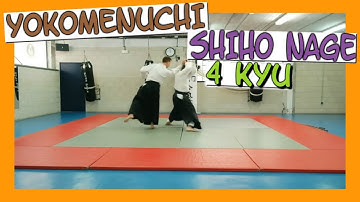 ⛩️ aïkido techniques - TACHI WAZA - YOKOMEN UCHI SHIHO NAGE - OMOTE - URA 🔥 !! - 4 kyu - test # 011