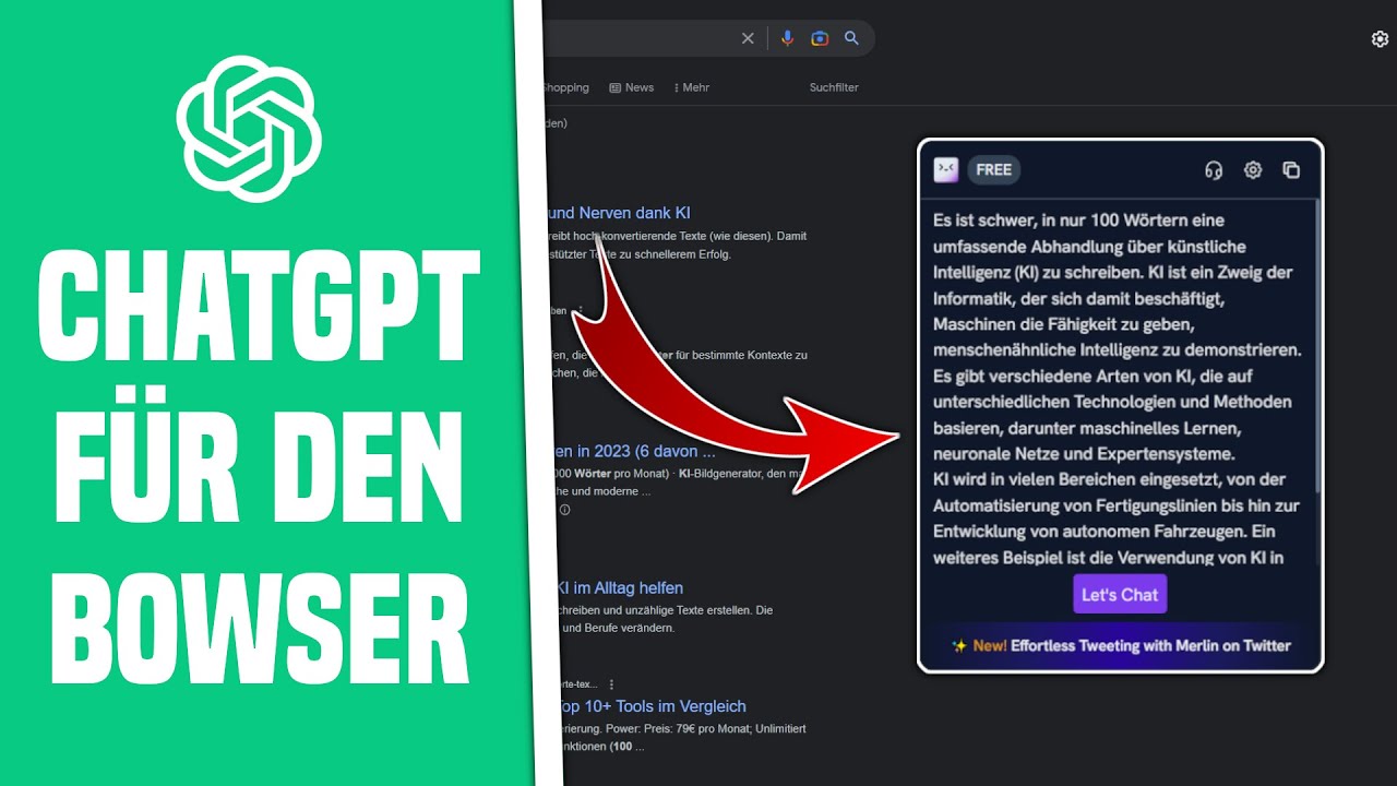 ChatGPT im Browser nutzen mit dieser Erweiterung | Merlin Deutsch - YouTube