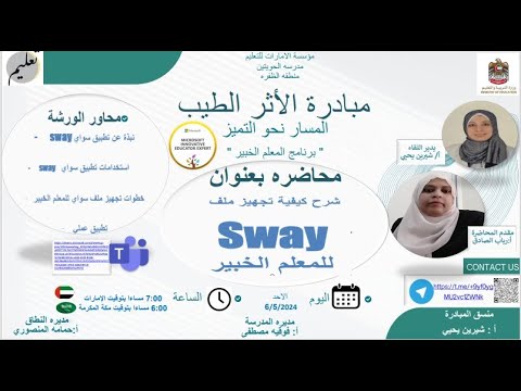 محاضرة كيفية تجهيز ملف الخبير ياستخدام اسواي للمدربة رباب الصادق ضمن مبادرة الأثر الطيب