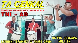 Latihan terompet & snare drum untuk upacara militer || tamtama Genderang sangkakala