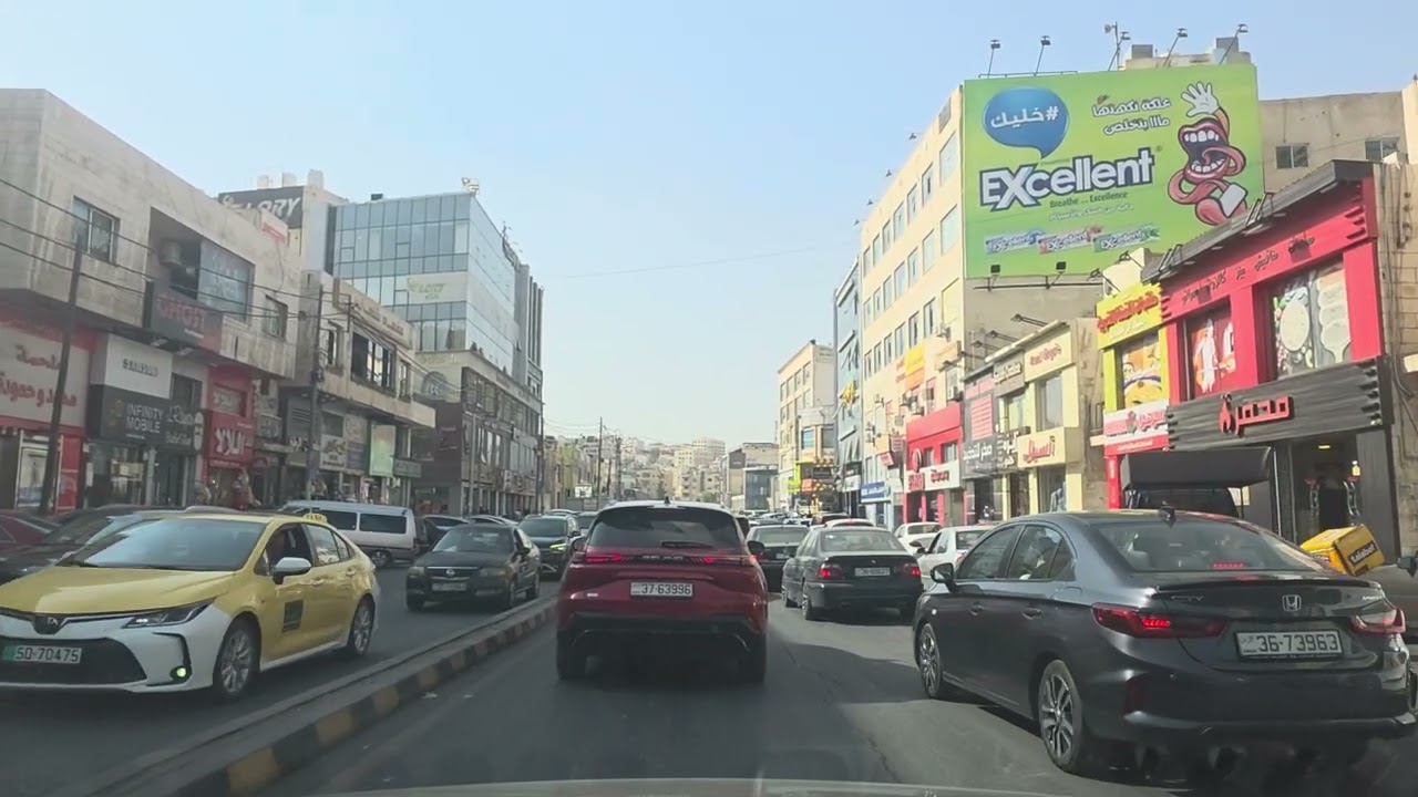 جوله في شارع طبربور الرئيسي ظهرا  🚗 | 🚗 Driving Tour in Amman