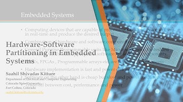 Hardware-Software Partitioning in Embedded Systems
