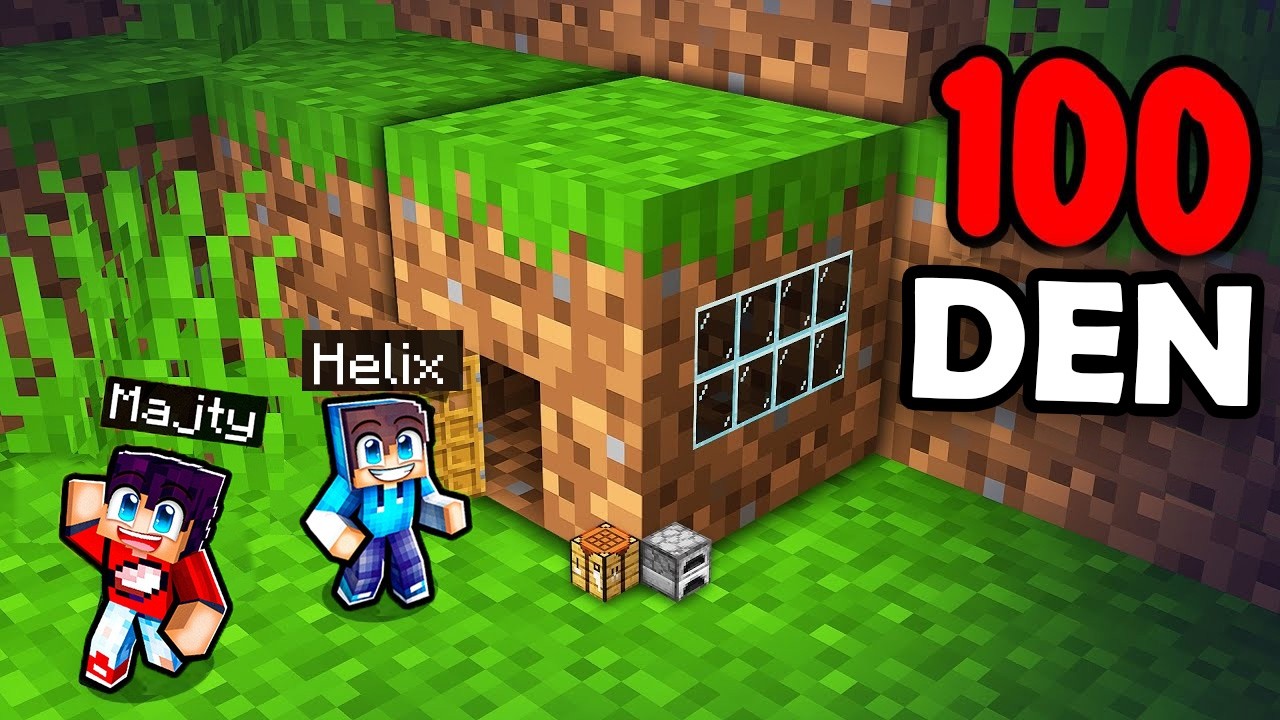 Přežívám 100 dní UVNITŘ BLOKU v Minecraftu!