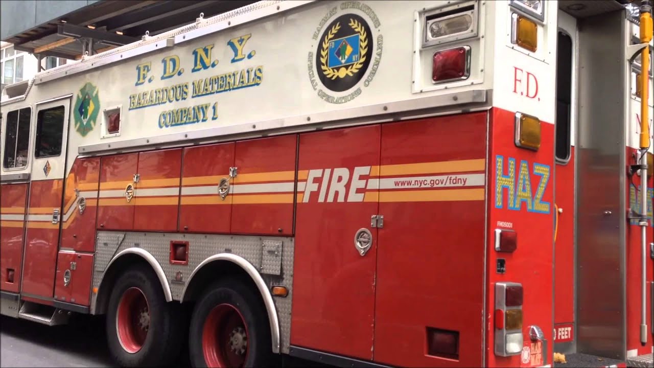 Fdny Hazmat 1 Spare And Fdny Hazmat 1 Support Unit Parked At W 77th St