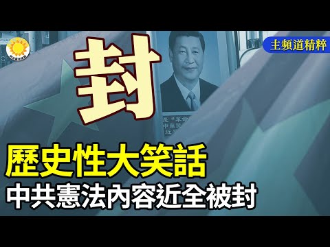 ?【主频道精选】历史性大笑话！中共宪法内容近乎全部被封杀！