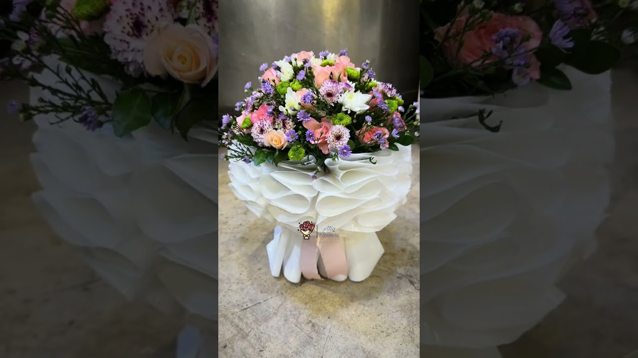 New wrapping style Bouquet | Pastels Floral | Birthday | Atiq Flowers | Delivering in Karachi